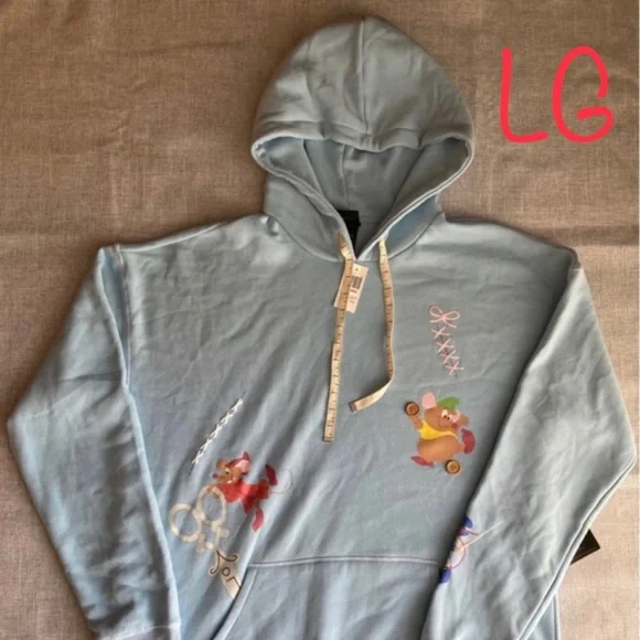 LG Disney Cinderella Sewing Mice Hoodie - Picture 1 of 13